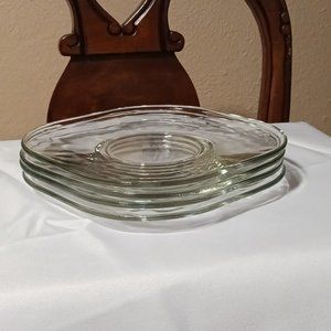Vintage Joe Colombo Arno Glass Salad Plates Made in Italy